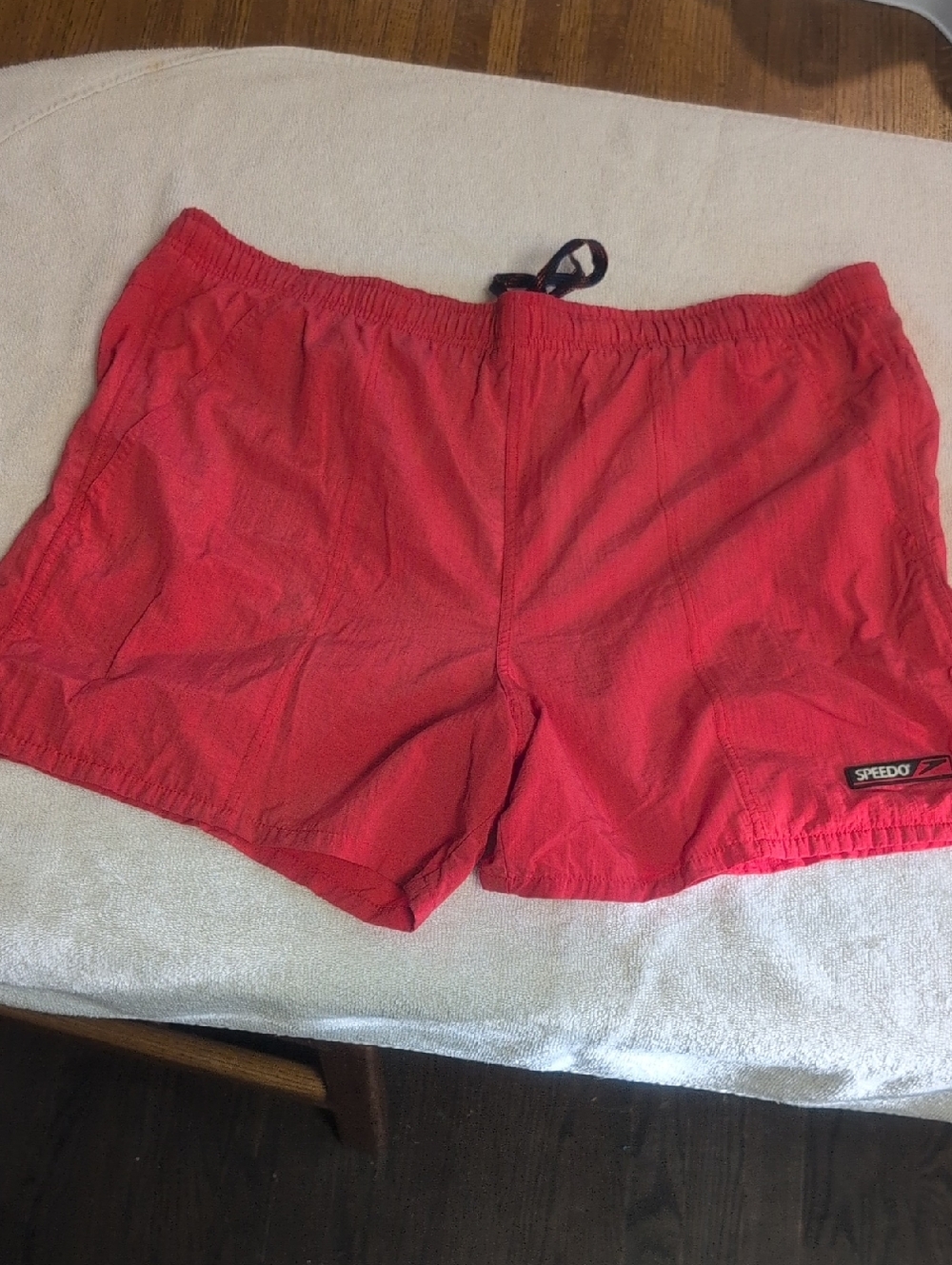 Speedo Red Men's Swim Shorts with Side Pocket Medium